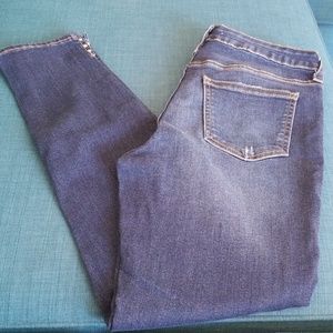 Blue high rise skinny jeans
